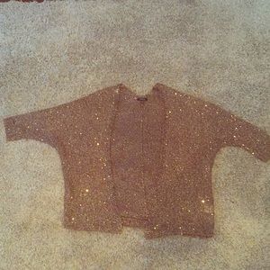 Tan Sequence Cardigan 3/4 length